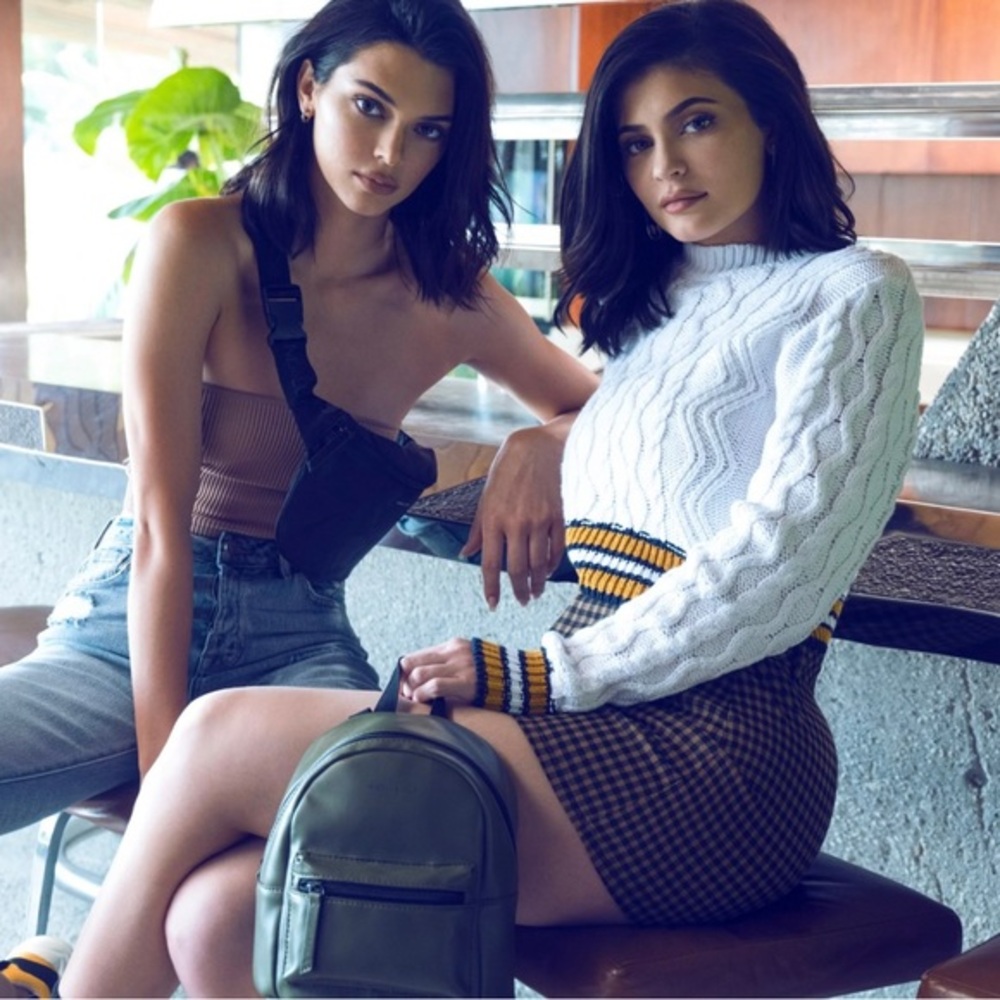 Kendall + Kylie Womens Skirts Kendall Kylie Side Stripe Denim Skirt